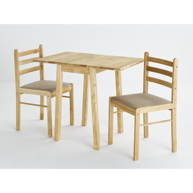 Mackavelli 2 - Person Drop Leaf Solid Wood Dining Set
