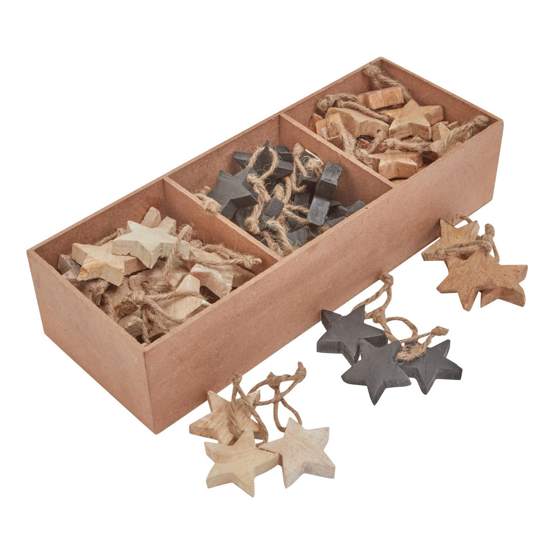 35cm Handmade Star Wood Christmas Hanging Figurine Ornament