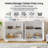 Modern 58.66" Modular TV Stand with 4 Doors, Adjustable Shelves & Soft-Close Hinges, Storage Media Console Cabinet for Living Room, White