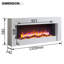 KINGSTON FLAMME 132cm W White Electric Fireplace with