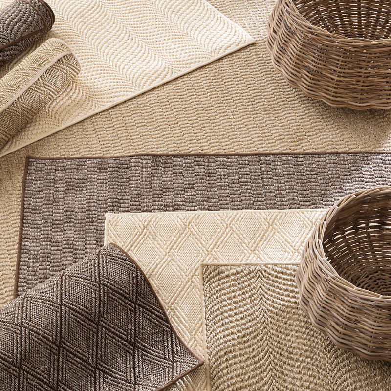 Wave Natural Woven Sisal Rug, Rectangle 2' x 3'
