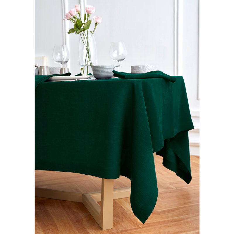 Sonoma - 100% Pure Linen Tablecloth (Prewashed), 90" x 70", Green