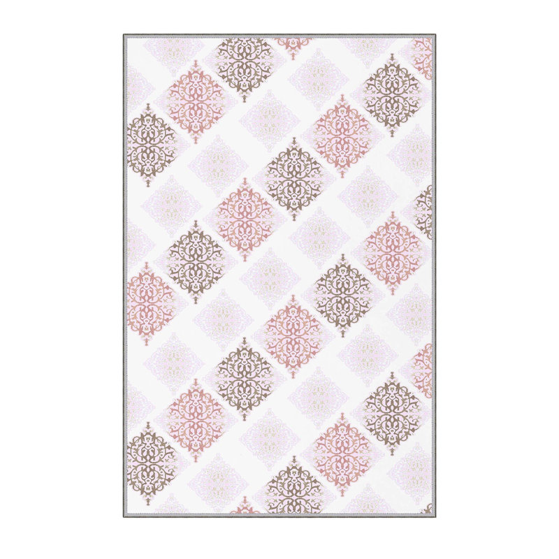 Premium Polyester Area Rug (5.2 x 7.5 ft), 100% Antibacterial, Non-Slip Underside, 0.3 in Pile Height | Machine Washable, 3D Digital Print, Durable Woven Carpet | Ideal for Living Room, Bedroom & Dining Spaces