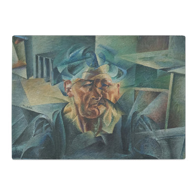 Portrait of a Man by Umberto Boccioni Chopping Board