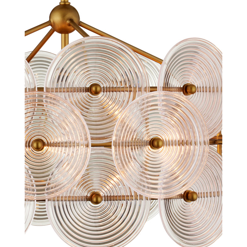 Lustre moyen 6 lumières Whirlwind, Rose pâle