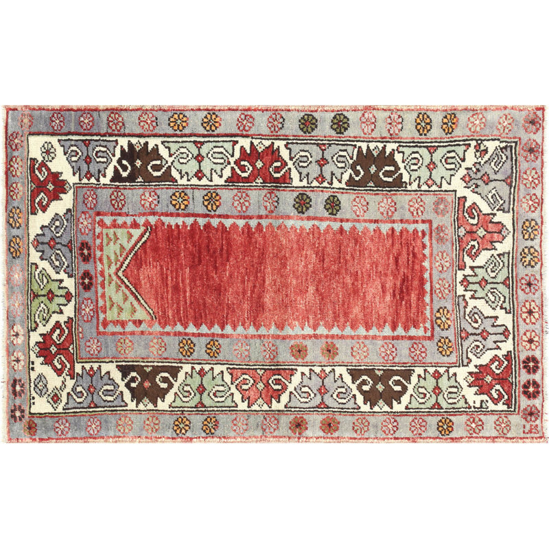Yastic One-of-a-Kind 2'9" X 4'5" 1960s Wool Area Rug in