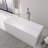 66.9" Freestanding Solid Surface Rectangular Soaking Bathtub For Bathroom