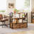 4 Tier Bookcase With 2 Movable Drawers,Wooden Floor Standing Book Shelf With Steel Frame-1335900612