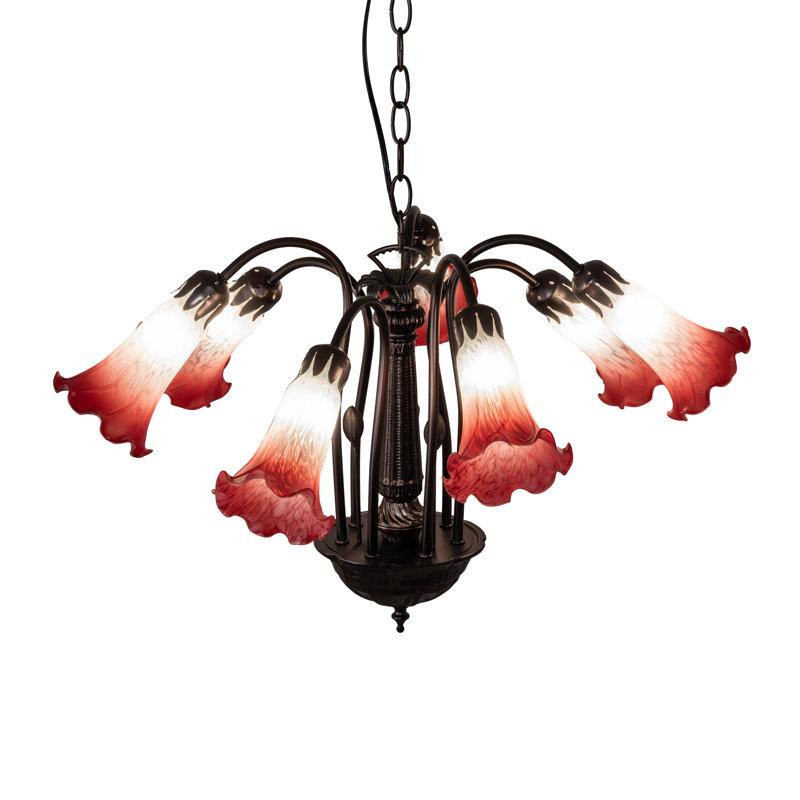 Arnketil 6 - Light Chandelier, Red