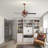 52" Jacira 5 - Blade Crystal Ceiling Fan with Remote Control and Light Kit Included