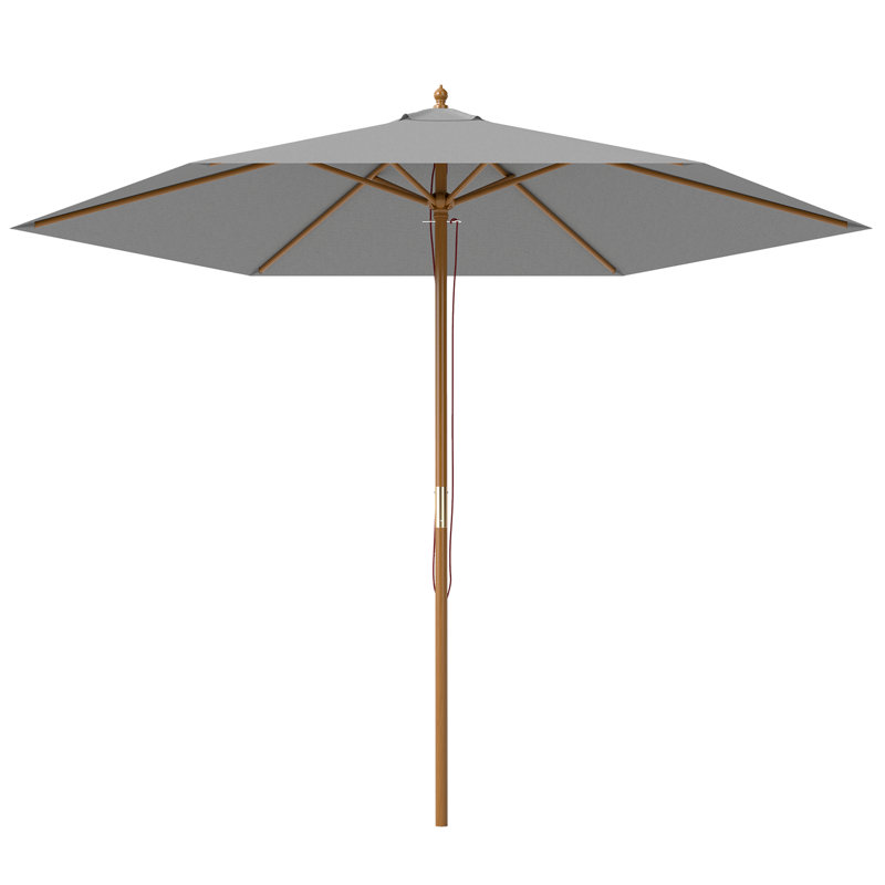 250cm Market Parasol, Light Grey