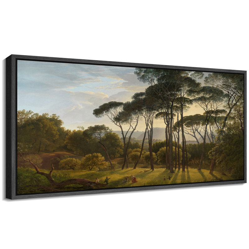 «Forest Clearing Classic Landscape Pastoral Nature Scene Antique Retro Fine Art Art, reproduction d'art encadrée»