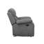 Causeuse Kalen en chenille grise avec console