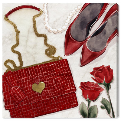 Fashion and Glam Ruby Glam Shoes - Peinture sur toile