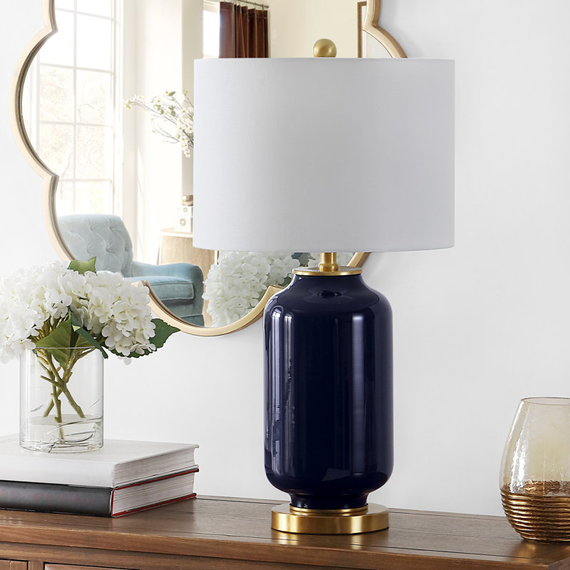 Lampe de table standard 26 ", Bleu marine