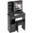 29.2" Vanity Table, Left Drawer, Cushioned Stool, Brightness - Adjustable Tri Color Mirror, Small Scale Bedrooms Desktop Touch Control, Led Sized Bed