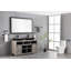 Miroir de salle de bain 60 po x 36 po à DEL avec cadre en aluminium, miroir de meuble-lavabo mural, anti-buée, mémoire, 3 couleurs, réglable en continu-263001097