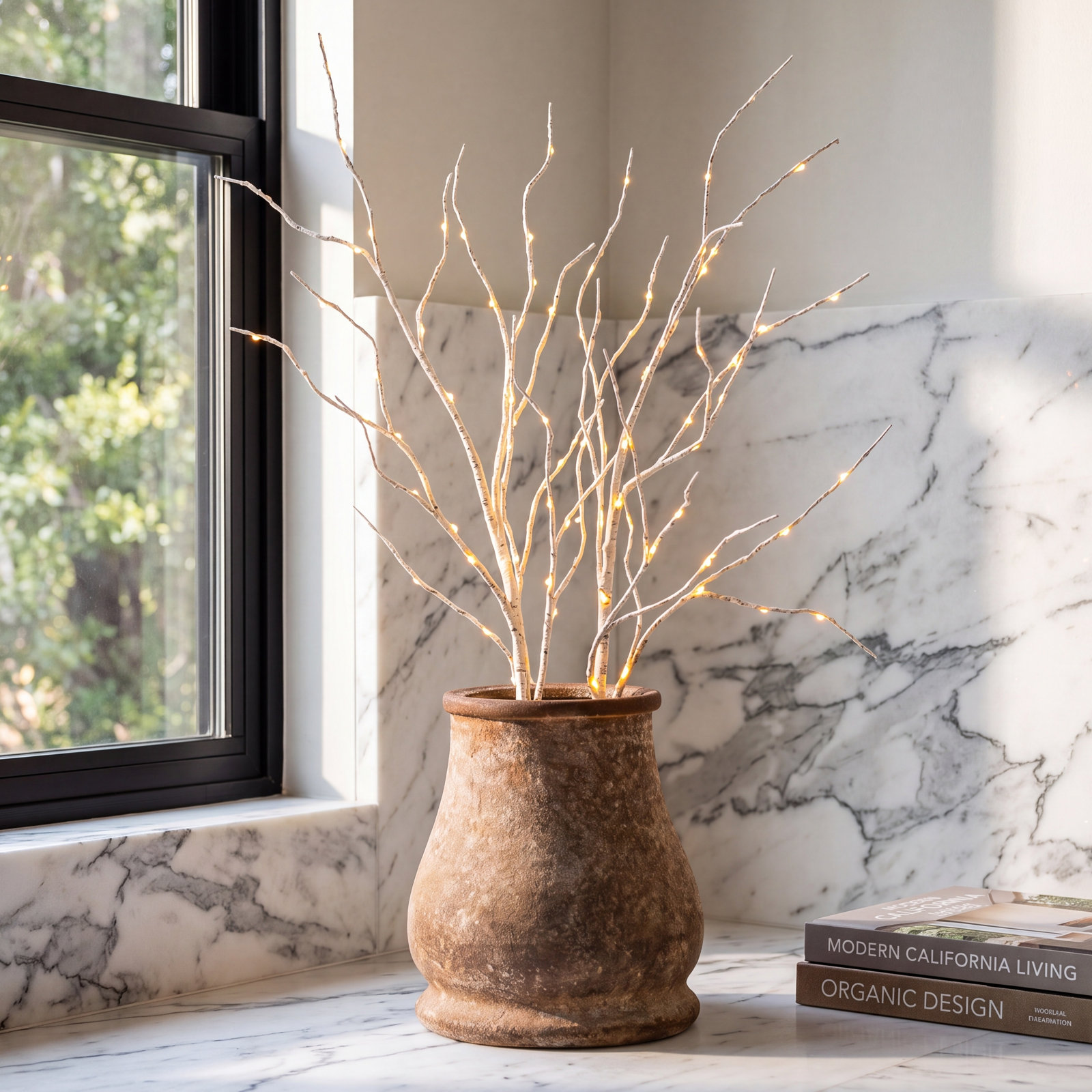 34" Birch Lighted Branches