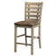 Ensemble de 2 chaises de salle à manger à hauteur de comptoir de style rustique moderne en bois massif