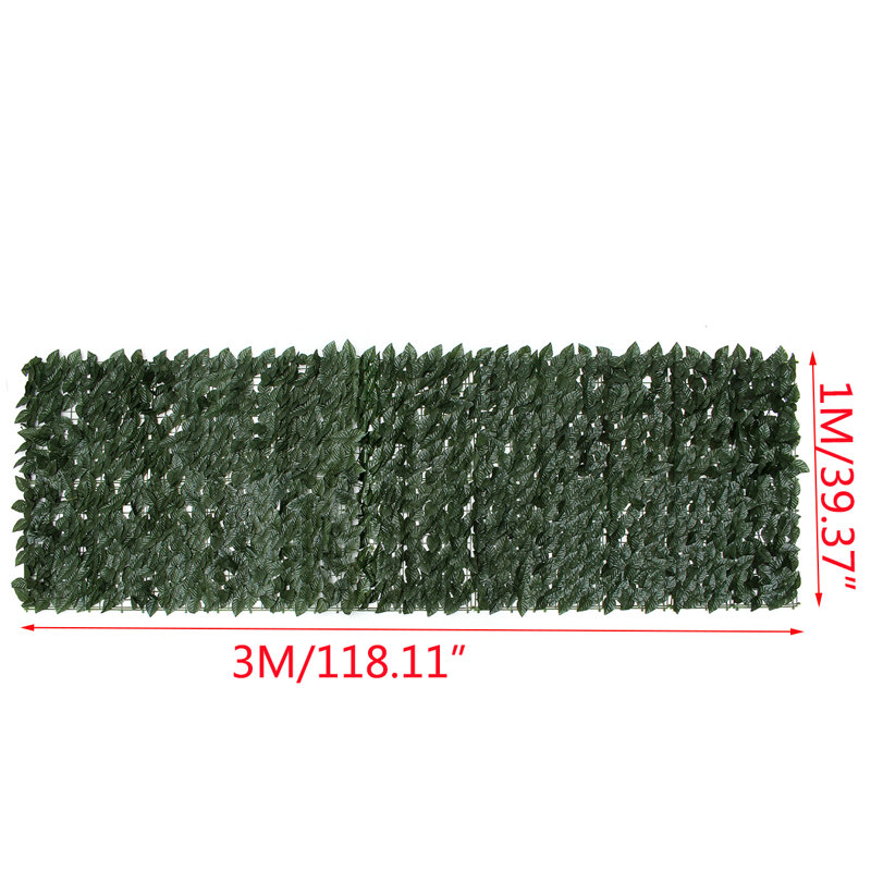 Artificial Evergreen Leaf Privacy Fence Panel