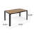 Currie 6 - Person Acacia Patio Dining Set with Rectangular Table