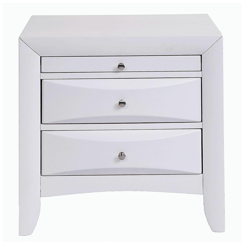 Tête de lit blanche avec 2 tiroirs, Blanc