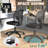 Armless Compact Rolling Office Desk Chair With Adjustable Height And Wheels