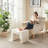 Catargiu Teddy Fleece Upholstered Ottoman-1343214647