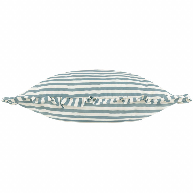 Asire Indoor / Outdoor Striped Square Throw, Blue, Polyester