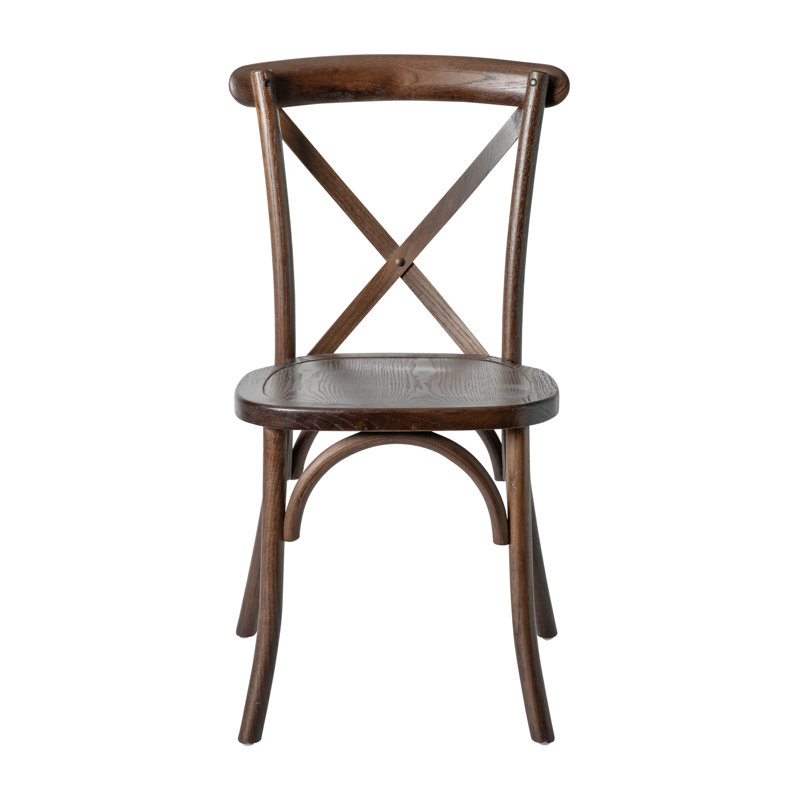 Chaise de bistro en bois Aroust, Acajou, 2