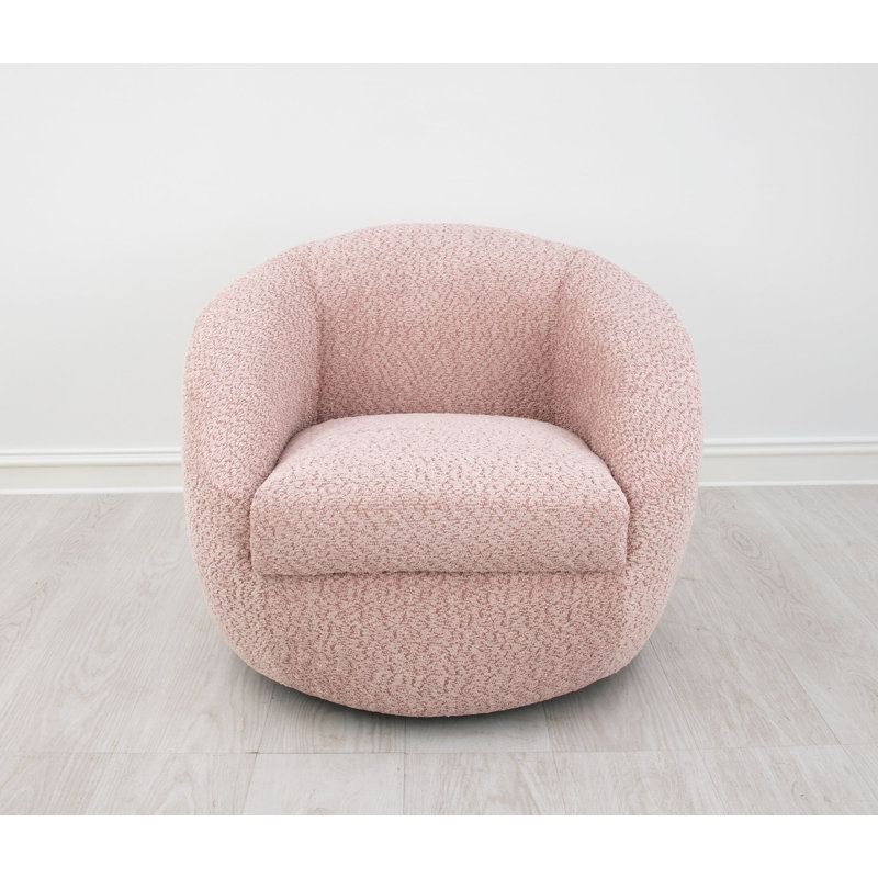 Olivia Swivel Barrel Chair, Dusty Rose