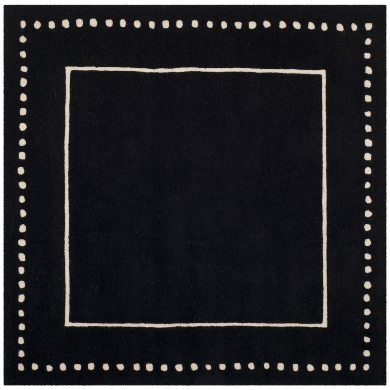 Tapis en laine touffeté à la main Cruz, Carré 3 pi
