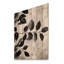 «Black Leaves Shadow Silhouette I», art mural sur bois de feuilles - sur bois de pin naturel-1949467371