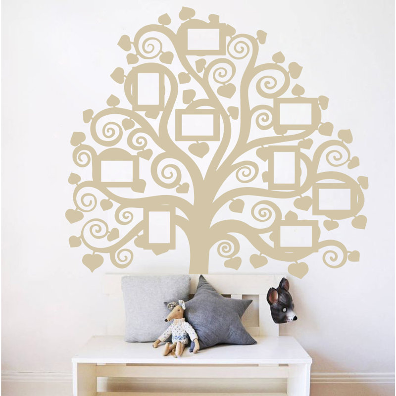 Décalcomanie murale images arbre familial, Beige
