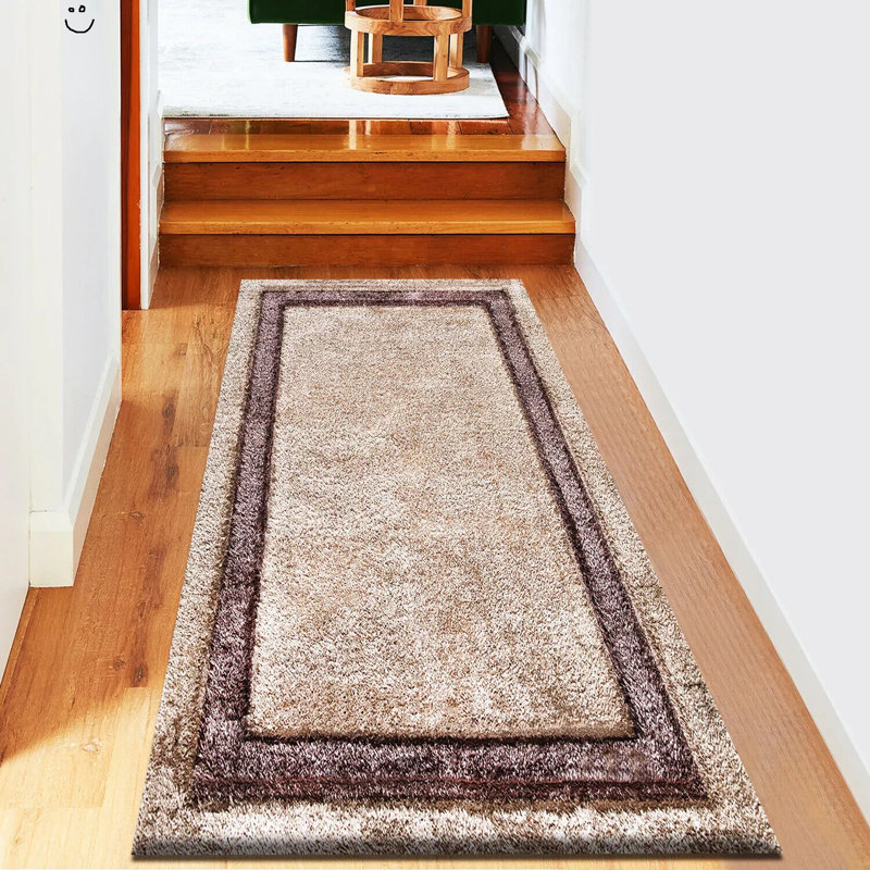 Saziya Machine Tufted Shag Area Rug, Rectangle 60 x 110cm