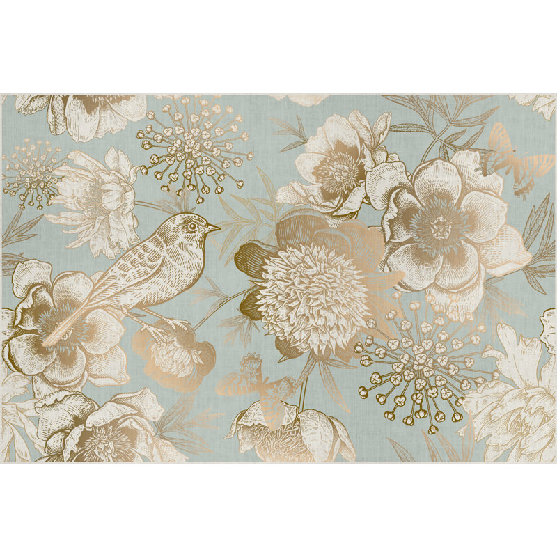 Burnest Vinyl Area Rug, Rectangle 133 x 200cm