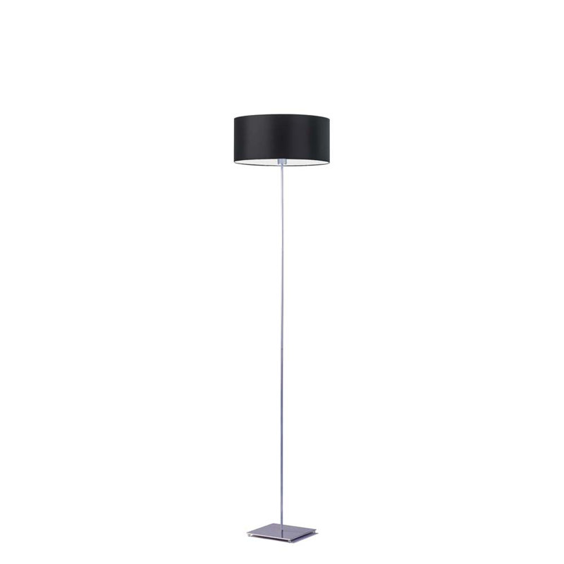 Ayania 150cm Traditional Floor Lamp, Silver, Black