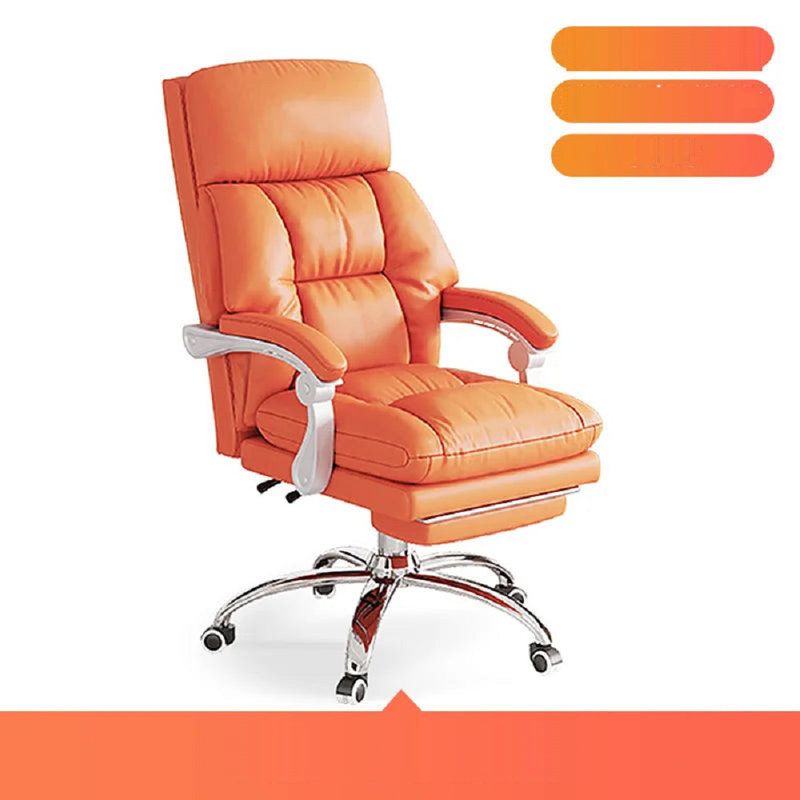 Nadav Genuine Leather Side Chair, Coffee