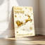 «Golden Reindeer Sleigh Holiday Splendor», reproduction d'art sur toile tendue sur toile, célébrant dans un style doré pour les décorations de Noël-121097059