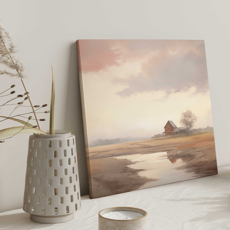 Rustic Barn Reflections, reproduction sur toile, Toile tendue, H 12 po x l 12 po x P 1,25 po