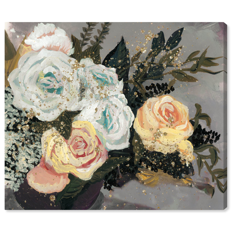 «Gentle Fall Florals», art mural floral réaliste réaliste par Art Remedy, Toile tendue, H 15 po x l 10 po