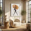 «Vibrant Monstera Leaves», impression sur toile orange et verte