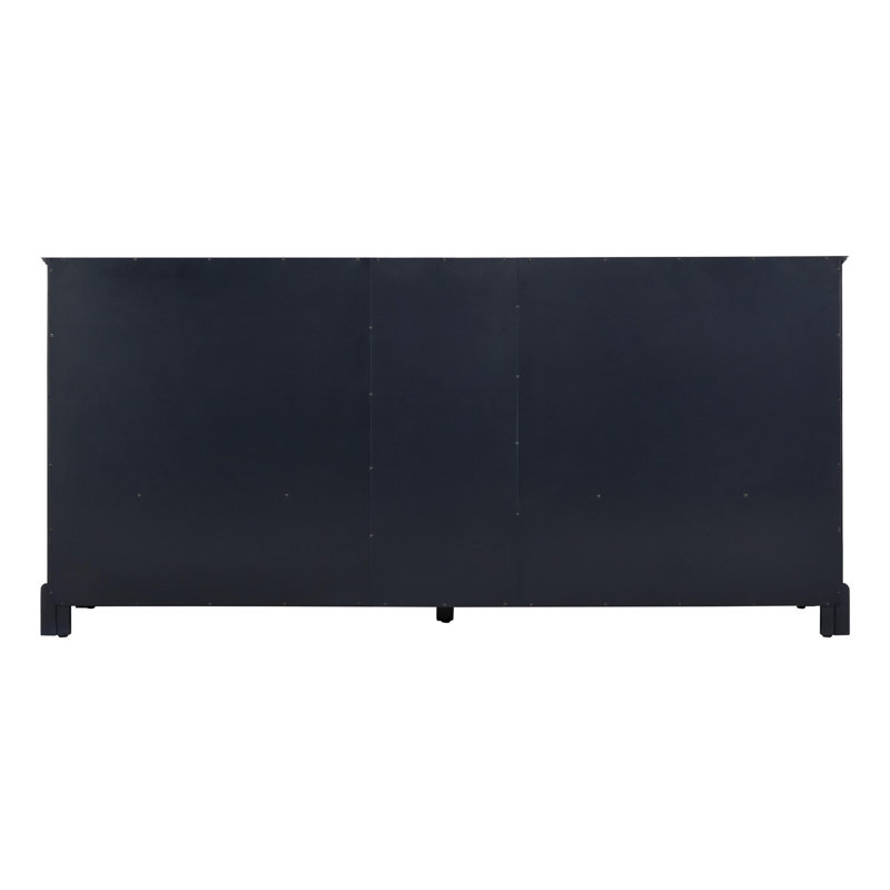 Quen 72" Freestanding Double Basin Vanity Set with Cabinet, Vanity Tops, Midnight Navy Blue, Single-Hole, Carrara Marble