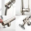 Robinet rétractable de style commercial - Nickel brossé, remplissage en céramique, siège d'évier de cuisine, performance fiable