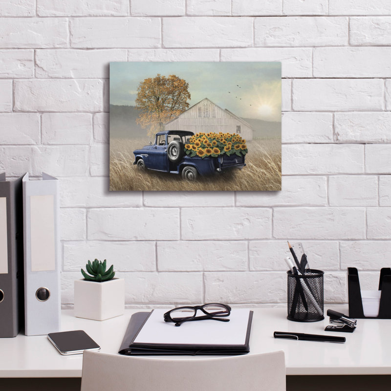 «Sunflower Harvest» par Lori Deiter, H 12 po x l 16 po x P 0,75 po