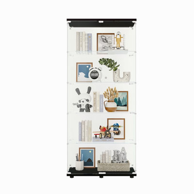 Vitrine à deux portes avec 5 tablettes