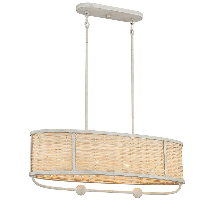 Comparelli 4 - Light Dimmable Linear Chandelier, Off White
