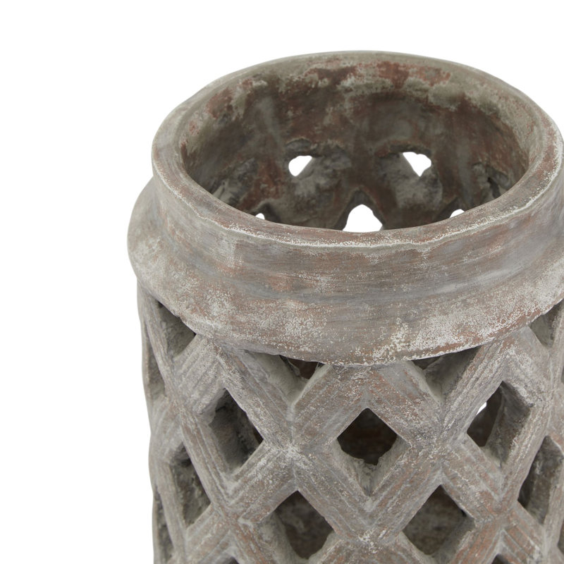 Andrian Ceramic Candle Accessories, 23cm H x 17cm W x 17cm D, Brown
