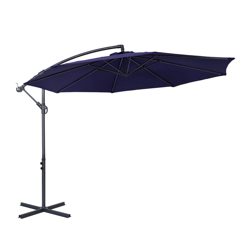 Parasol en porte-à-faux 10 pi Badillo, Bleu marine