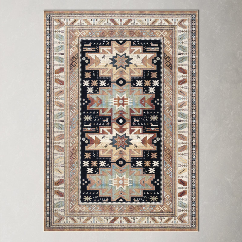 Ovid Moroccan Rust Area Rug, Rectangle 5'3" x 7'6"